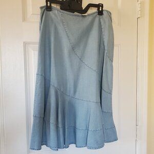 Emma James Skirt 12 Petite Long Denim